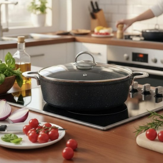 Gülsan 32cm Granit Basık Tencere Gülsan 32cm Granit Basık Tencere