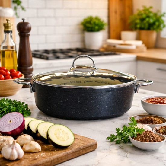 Gülsan 32cm Granit Basık Tencere Gülsan 32cm Granit Basık Tencere