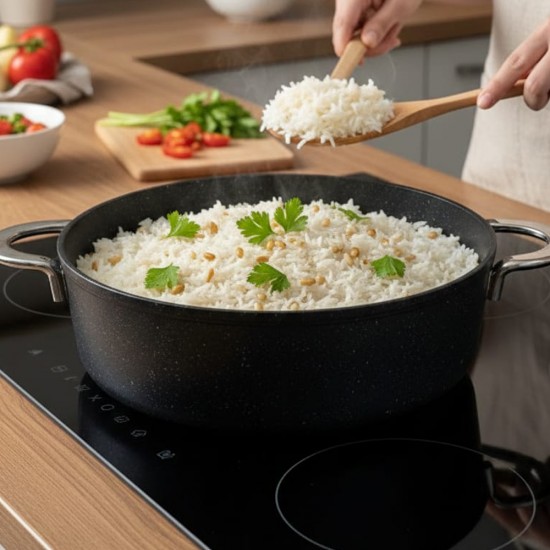 Gülsan 32cm Granit Basık Tencere Gülsan 32cm Granit Basık Tencere