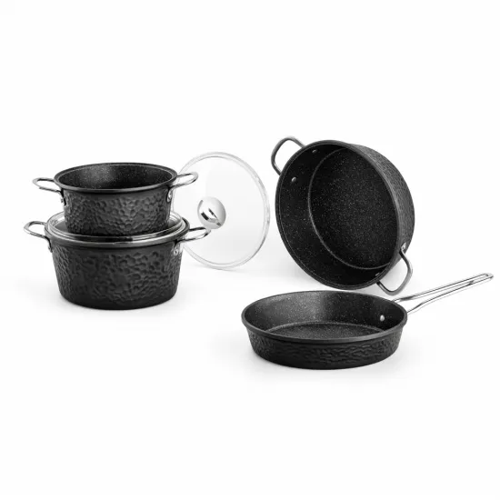 Gülsan Omorfo 7 Parça Granit Döküm Tencere Seti 