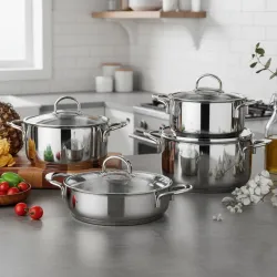 Gülsan Ay 8 Parça Tencere Seti