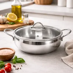 Gülsan Küre İnox 26 cm Basık Tencere Gülsan Küre İnox 26 cm Basık Tencere