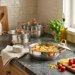 Gülsan İlayda 6 Parça Çelik Tencere