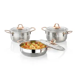Gülsan İlayda 6 Parça Çelik Tencere