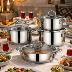 Gülsan Ay 8 Parça Tencere Seti