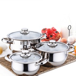 Gülsan Çakır 6 Parça  Tencere Seti Cam Kapaklı  Gülsan Çakır 6 Parça  Tencere Seti Cam Kapaklı