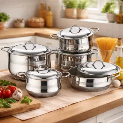 Gülsan Firuze 10 Parça Çelik Tencere Seti