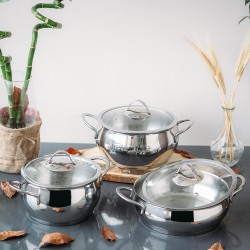 Gülsan Gizem İnox 6 Parça Tencere Seti Gülsan Gizem İnox 6 Parça Tencere Seti