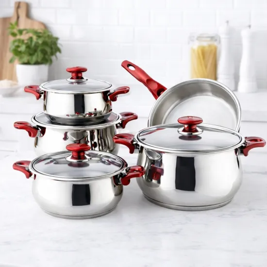 Gülsan Gülsu 9 Parça Çelik Tencere Seti