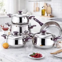 Gülsan Lara 9 Parça Tencere Seti Gülsan Lara 9 Parça Tencere Seti