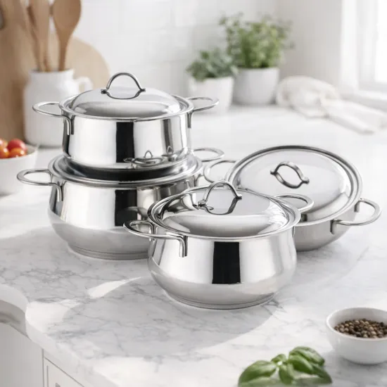 Gülsan Lara İnox 8 Parça Tencere Seti