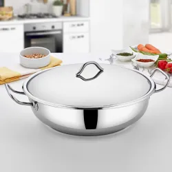 Gülsan Mega 30 cm Basık Çelik Tencere Gülsan Mega 30 cm Basık Çelik Tencere