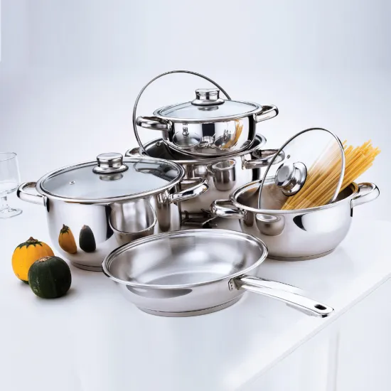 Gülsan Mega 9 Parça Tencere Seti ( Cam Kapaklı )