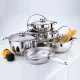 Gülsan Mega 9 Parça Tencere Seti ( Cam Kapaklı )