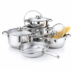 Gülsan Mega 9 Parça Tencere Seti ( Cam Kapaklı )
