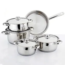 Gülsan Mega 9 Parça Tencere Seti ( Çelik Kapaklı )