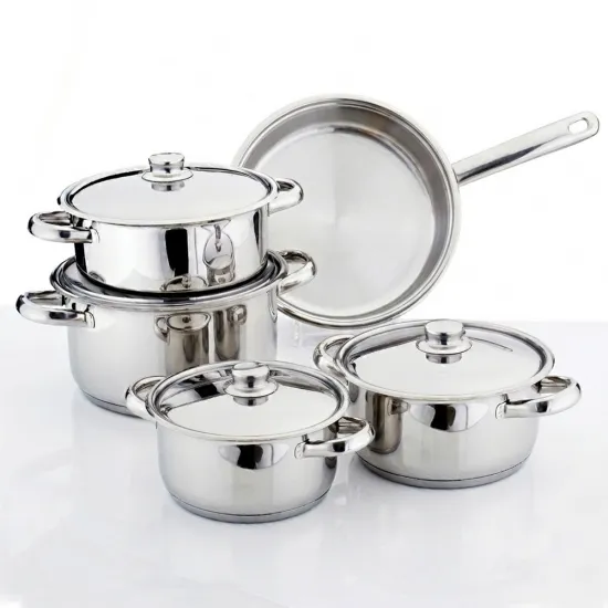 Gülsan Mega 9 Parça Tencere Seti ( Çelik Kapaklı )