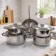 Gülsan Mega 9 Parça Tencere Seti ( Çelik Kapaklı )