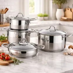 Gülsan Şelale 8 Parça Çelik Tencere Seti