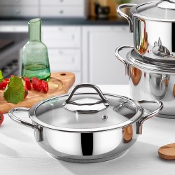 Gülsan Şirin 6 Parça Çelik Tencere Seti Gülsan Şirin 6 Parça Çelik Tencere Seti