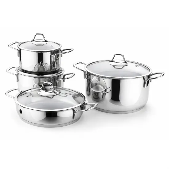 Gülsan Su 8 Parça Çelik Tencere Seti