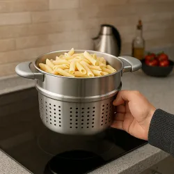 Çelik 20cm Mantı Makarna Süzgeçi Çelik 20cm Mantı Makarna Süzgeçi