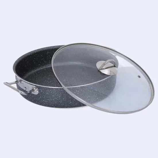 Gülsan Endüstriyel Mutfak Serisi Gri Basık Pilav Tenceresi