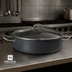 Gülsan Endüstriyel Mutfak Serisi Gri Basık Pilav Tenceresi Gülsan Endüstriyel Mutfak Serisi Gri Basık Pilav Tenceresi