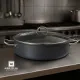 Gülsan Endüstriyel Mutfak Serisi Gri Basık Pilav Tenceresi