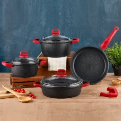 Gülsan GLS 7 Parça Granit Döküm Tencere Seti