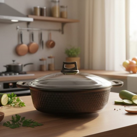 Gülsan Mina Granit Döküm Basık Tencere