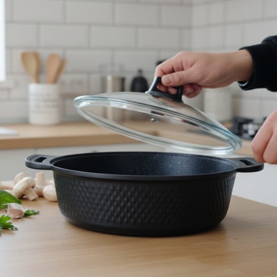 Gülsan Mina Granit Döküm Basık Tencere