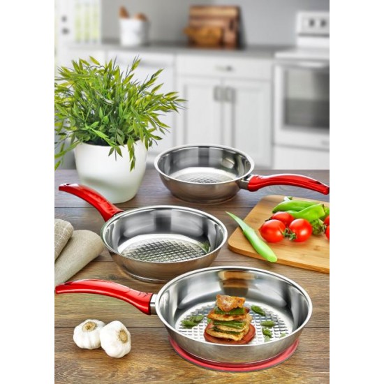 Gülsan Jasmin 3 Parça Çelik Tava Set