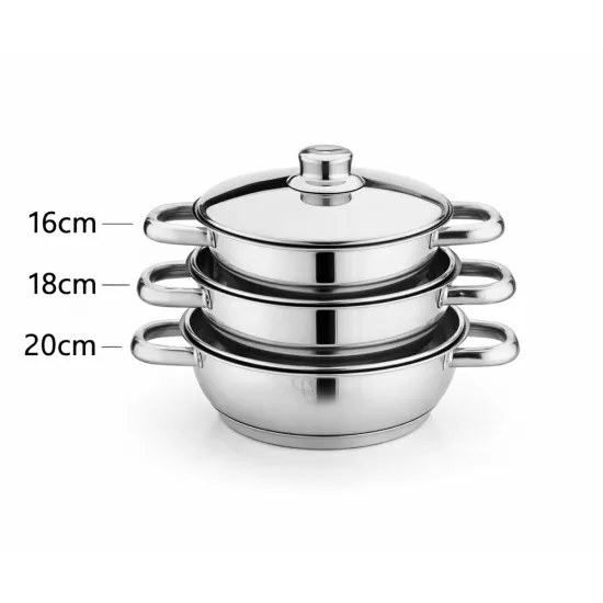 Gülsan Omlet Set 6 Parça (Çelik Kapaklı)