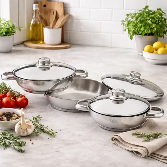 Gülsan Omlet Set 6 Parça (Çelik Kapaklı)