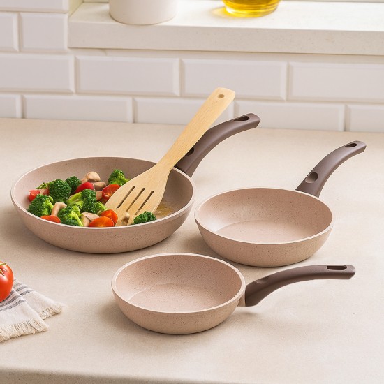 Gülsan Safran Granit 3 Parça Tava Set
