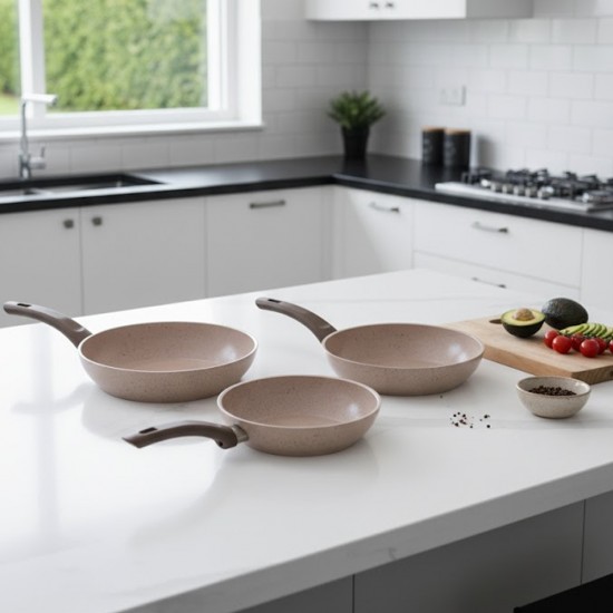 Gülsan Safran Granit 3 Parça Tava Set