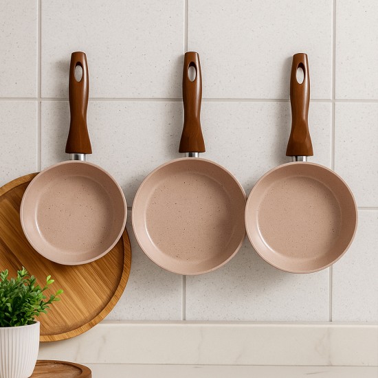 Gülsan Safran Granit 3 Parça Tava Set